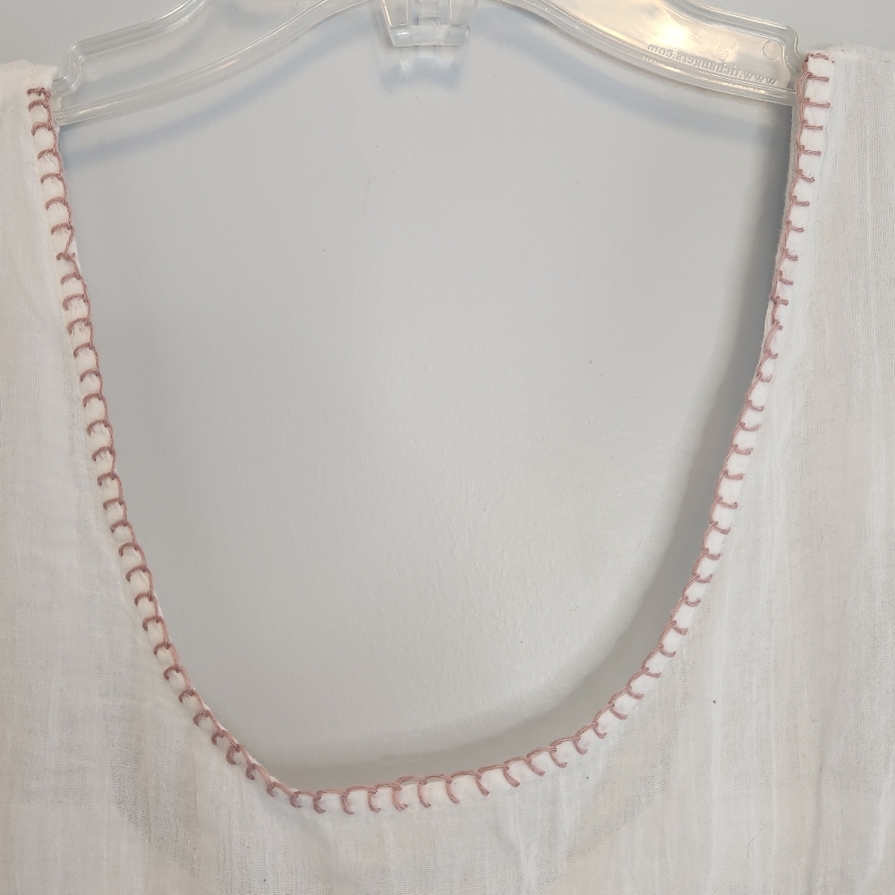 Floreat Anthropologie Patchwork Embroidered Top Size MP Cottagecore! Boho! - Picture 7 of 13